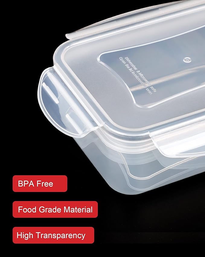 56 Pcs Large Food Storage Containers Set with Lids, Airtight Plastic Containers for Pantry & Kitchen Organization, BPA-Free, Leak-Proof