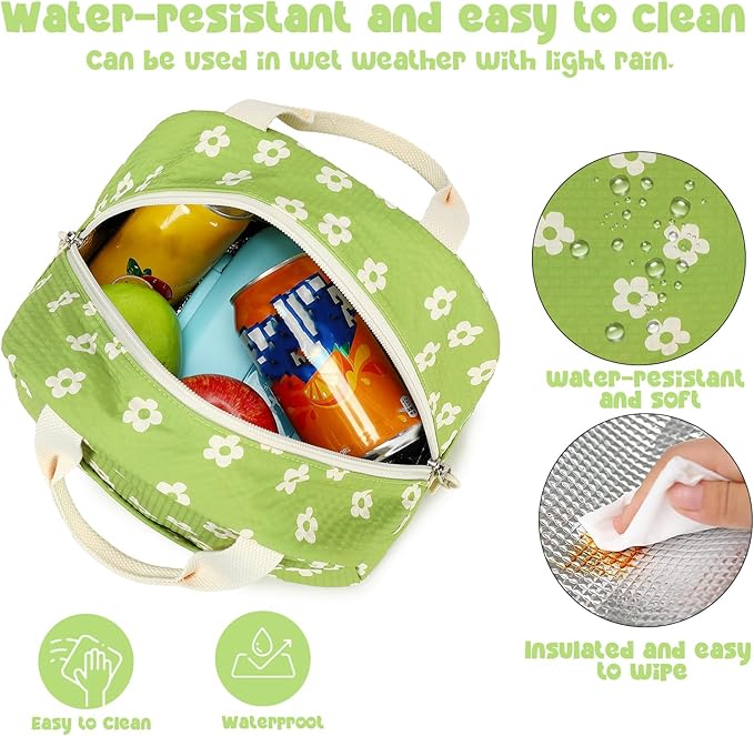 Bluboon Lunch Box for Women Cute Lunch Bag Reusable Insulated Lunch Bags Large Capacity Lunchbox Cooler for Work Picnic or Travel