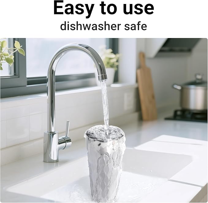 Beasea Stainless Steel Cups 19 oz, 2 Pack Large 18.6oz 550ml Stainless Steel Drinking Cups Tumbler Stackable Double Wall Insulated Individual Metal Pint Glasses Tin for Home Party Camping