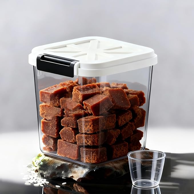 Rice Container - Flour Rice Dispenser 20lbs/10kg/10.6qt Food Grain Cereal Bins Pet Food Storage Laundry Pods Container for Household Pantry Organization (20lbs)