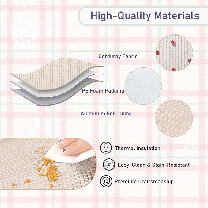 Strawberry Lunch Bag for Women,Insulated Lunch Tote Bag Cute Lunch Box Large Capacity Reusable Cooler for Work,Travel,Beach or Picnic