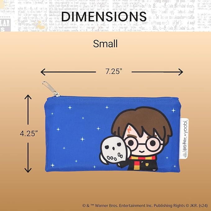 Yoobi Harry Potter X Reusable Snack Bags – 3 Food-Safe Lunch Bags in Various Sizes with Cute Harry Potter Designs – Magical Gift for Kids & Adults