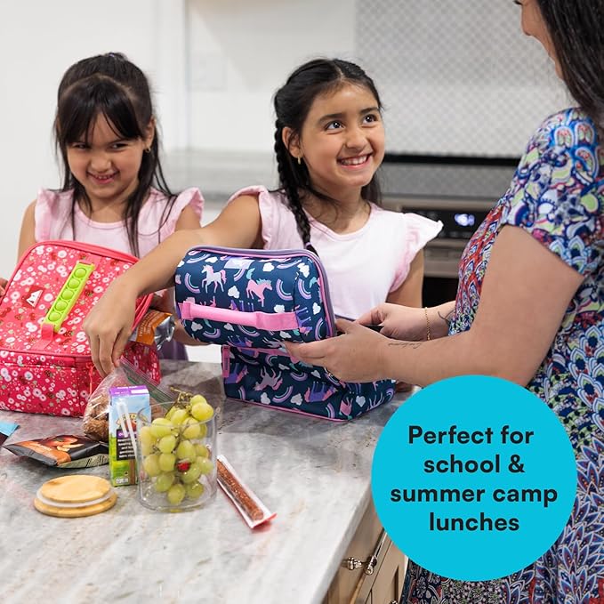 Arctic Zone Kids Lunch Bucket Combo with 210g Ice Pack and Sandwich Container, Unicorn Princess