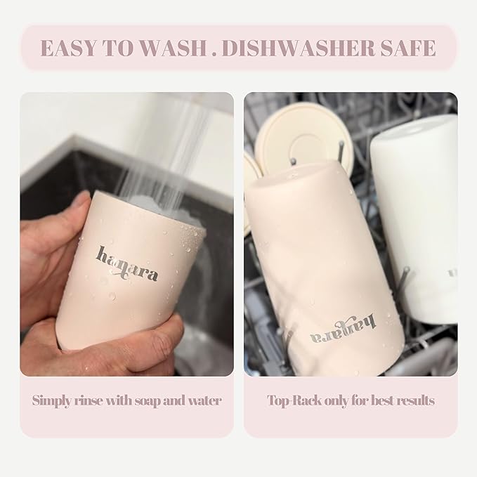 12 oz Push Button Lid Stainless Steel Travel Mug | Double Wall Insulated, Leak-Proof | Keeps Drinks Hot for 6hrs & Cold for 12hrs | Dishwasher Safe | Perfect for Coffee, Tea & More (Rose Quartz Pink)