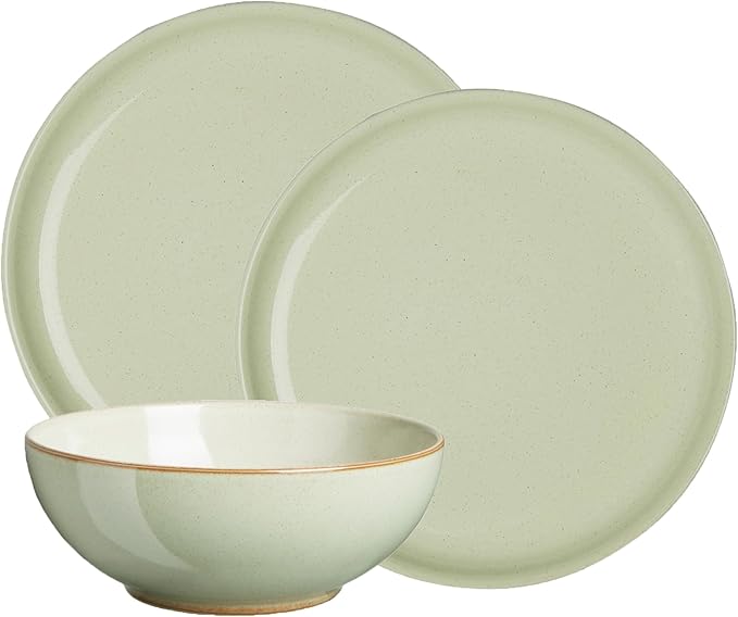Denby - Heritage Orchard Coupe Dinner Set For 4-12 Piece Simple Ceramic Stoneware Tableware Set - Dishwasher Microwave Oven Safe - Scratch Chip Resistant