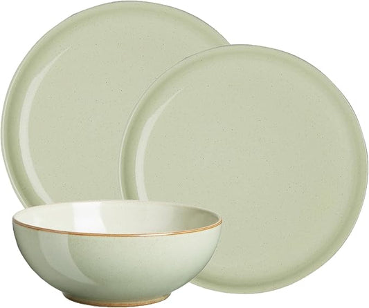 Denby - Heritage Orchard Coupe Dinner Set For 4-12 Piece Simple Ceramic Stoneware Tableware Set - Dishwasher Microwave Oven Safe - Scratch Chip Resistant
