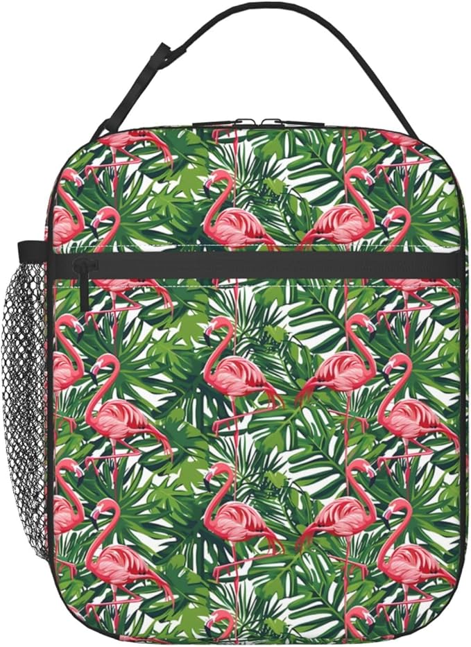 Tropical Flamingo Lunch Box for Women Men, Insulated Lunch Box, Reusable Lunch Bag for Office, Work, Picnic, Travel
