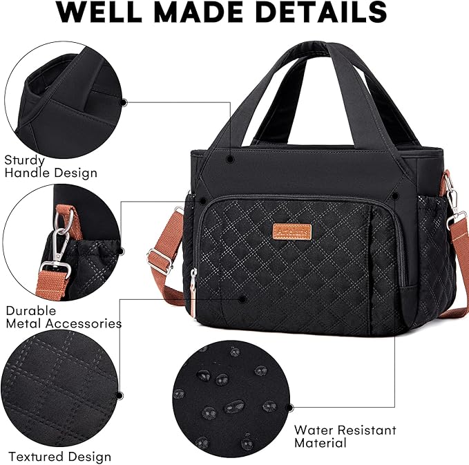 Artelaris Insulated Lunch Bag for Women,Leak-Proof Cooler Lunch Box, Cooling Tote for Adult,with 7 Pockets,Adjustable Strap(15 Liters)