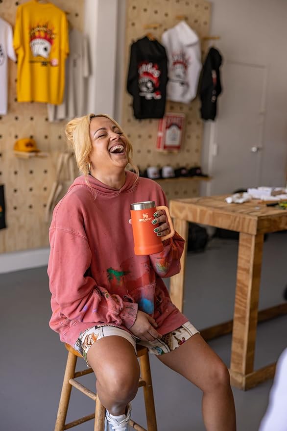 Stanley Stay-Chill Beer Stein 24 oz | Heavy Duty Big Grip Handle | Beer Tumbler Drink Cup, Holds 2 Cans | Insulated Stainless Steel Party Mug | BPA-Free