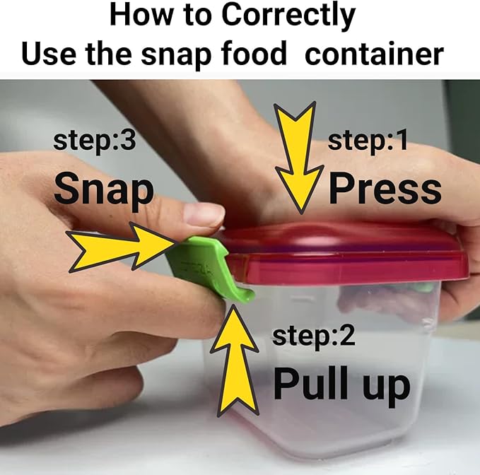 12oz 5oz Small Plastic Food Storage Containers with Lids Lunch Box Square Leakproof Snack Container Salad Fruit Jam Yogurt BPA Free Stackable Microwave Dishwasher Safe Sets 4 Pack