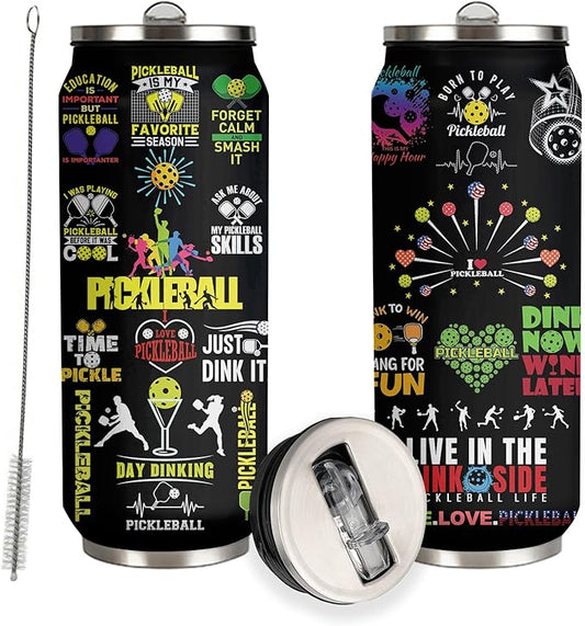 Pickleball Tumbler Cup Travel Mug With Lid,Pickleball Lover Birthday Gifts Stainless Steel Vacuum Coffee Mug Cup Pickleball Gifts For Women Men 17 Oz