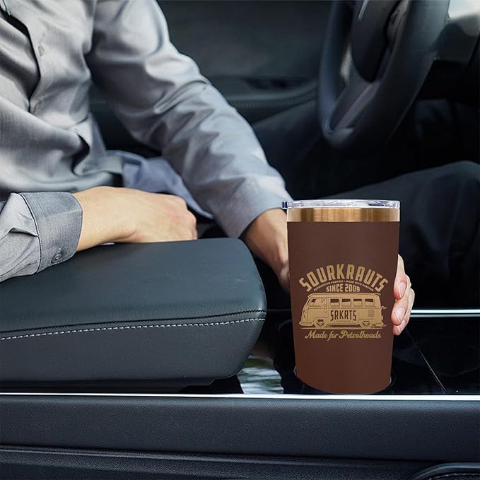 20 oz Tumbler Bulk 12 Pack Stainless Steel Tumblers with Lids and Straws, Double Wall Vacuum Insulated Travel Coffee Mug for Laser Engrave, Powder Coated Cups for Hot and Cold Drinks (Brown,12 pack)