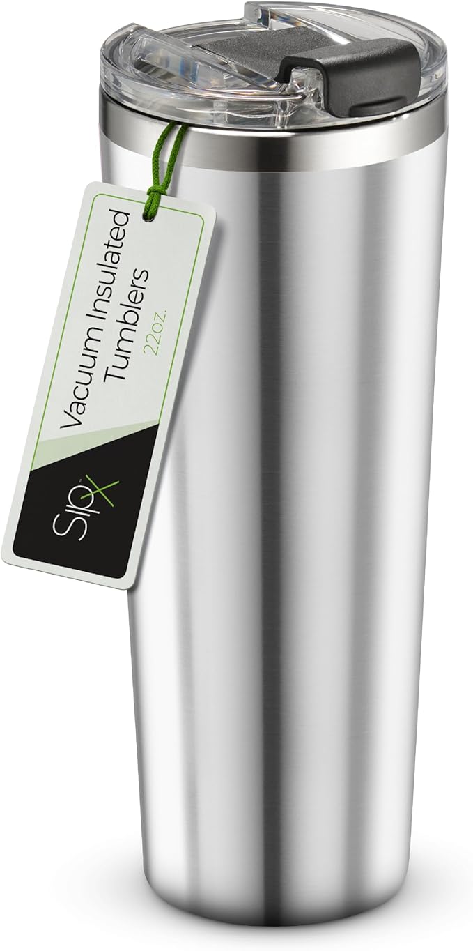 SIPX™ Triple-Insulated Tumblers - 22oz. Premium Modern Tumbler With Lid, insulated Cup Keeps Hot For 6 Hours, Stainless Steel Tumbler Made Of Sustainable Material, Coffee Travel Mug For Home & Office