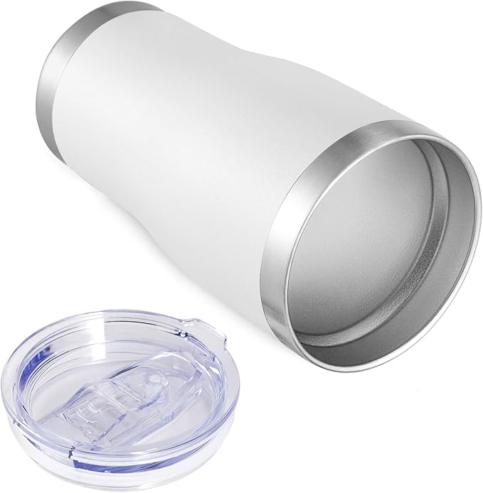 VEGOND 20oz Tumbler Stainless Steel Tumbler Cup with Lid And Straw Vacuum Insulated Double Wall Travel Coffee Mug(White 6 Pack)