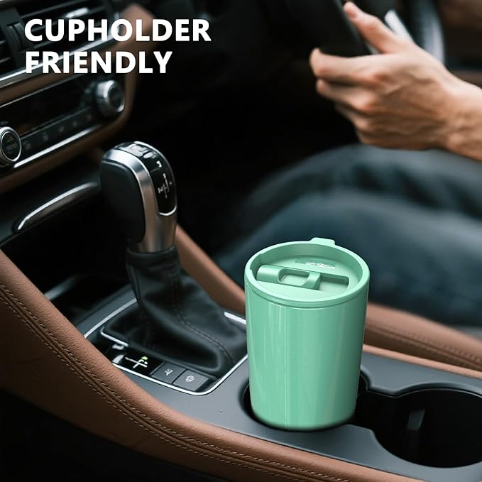 TILUCK 20 oz Tumbler with Leak-Proof Lid, Vacuum Insulated Stainless Steel Coffee Mug, Double-Walled Travel Tumbler for Hot and Cold Drinks(GlitterSage, 20oz)