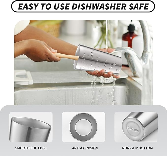 12 Pack 18.6 oz Stainless Steel Insulated Cup, Double Wall Vacuum Metal Cup, Reusable Camping Cups Unbreakable Indoor Outdoor for Party, Home, Office, BBQ, Silver