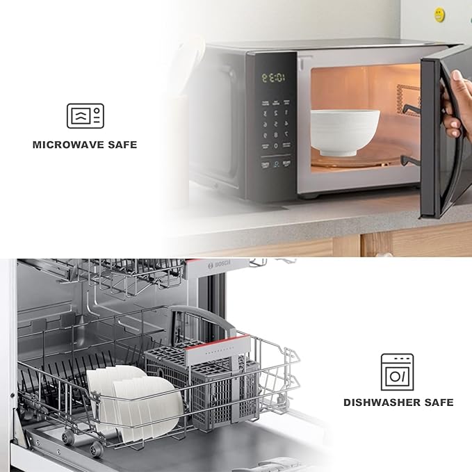 Wheat Straw Bowls Unbreakable Small Bowls Set of 8, Plastic Mini Bowl -10 OZ, Small Serving Bowls for Kitchen, Microwave and Dishwasher Safe for Ice Cream, Snack, Appetizer (White)