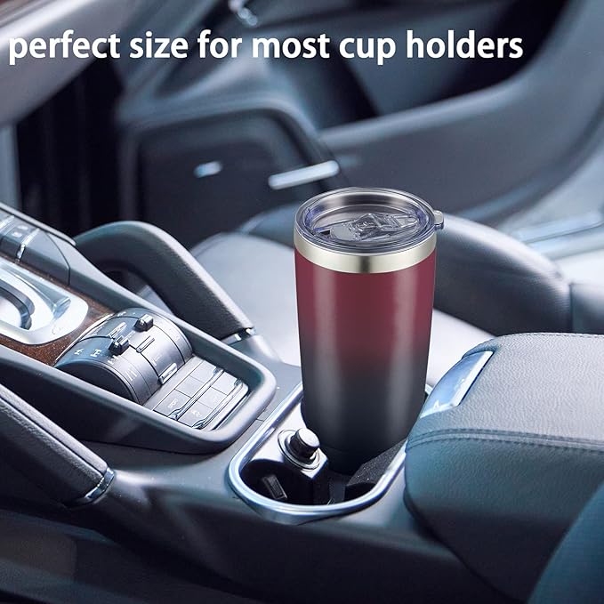 COMOOO 20oz Stainless Steel Tumbler Bulk with Lid and Straw Insulated Coffee Tumbler Cup Double Wall Vacuum Travel Mug for Cold Drinks and Hot Beverage (Mystery Moon,8 Pack)