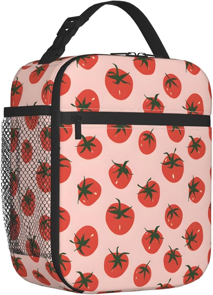 Tomato Lunch Box for Women Men, Insulated Lunch Box, Reusable Lunch Bag for Office, Work, Picnic, Travel