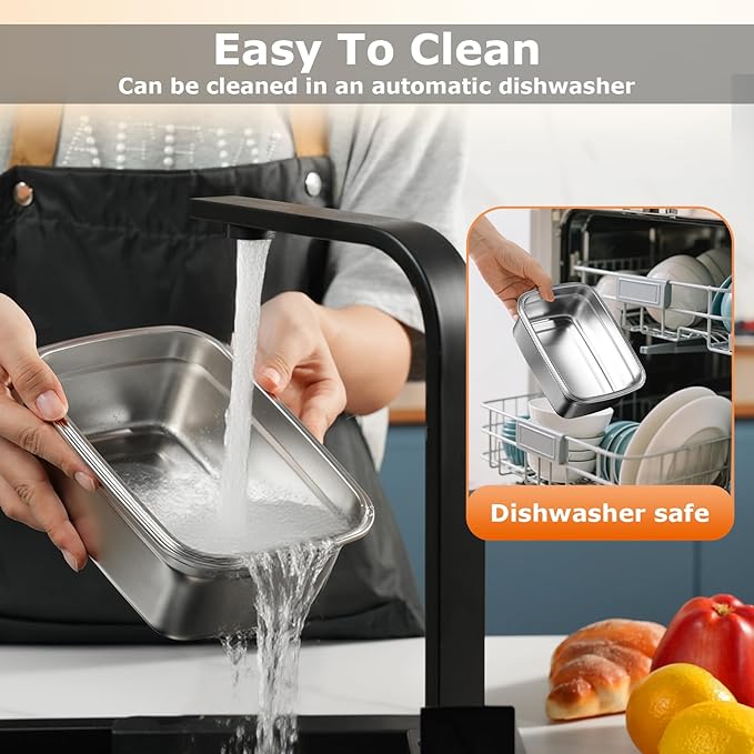 1.2L Cordless Electric Lunch Box – 20000mAh Rechargeable Portable Food Warmer with 5-Sided Heating, Auto Temperature Control, Leakproof & BPA-Free – Perfect for Office, Truck, Outdoors Black