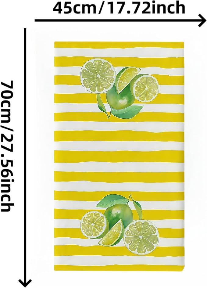 Vibrant Lemon Kitchen Towels (4-Pack) - 18x26 Inch Quick-Dry Dish Towels with Fresh Citrus Art, Perfect for Farmhouse & Contemporary Decor‌