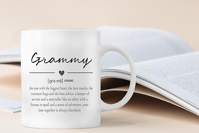 QASHWEY Grammy Coffee Mug, Grammy Mug, Mothers Day Mugs Gifts forGrammy, Grandma Coffee Mugs, GrammyMug Tea Cup Gifts for Grandma, GrammyDefinition CoffeeCups Ceramic 11oz