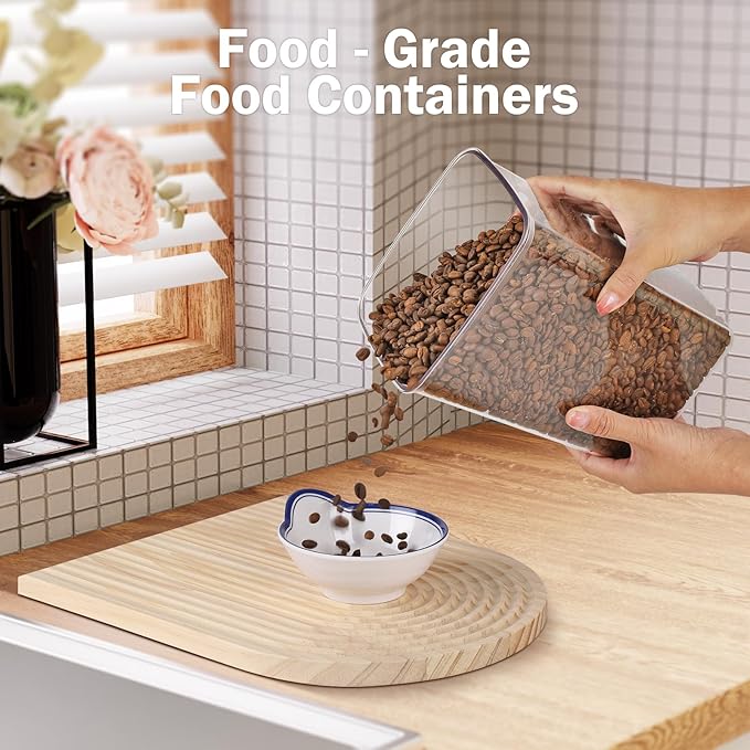 Pop Container Set, 3 Pcs Airtight Food Storage Containers with Lids for Kitchen Pantry Organization and Storage, 3.4Qt, 2.1Qt, 1.2Qt