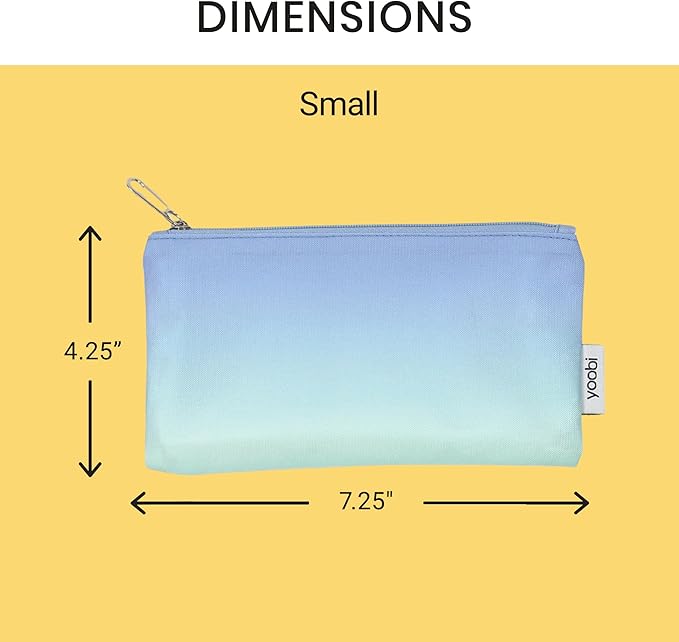 Yoobi Reusable Snack Bags – 3 Brightly Colored Food-Safe Lunch Bags in Various Sizes – Fun for Kids & Adults