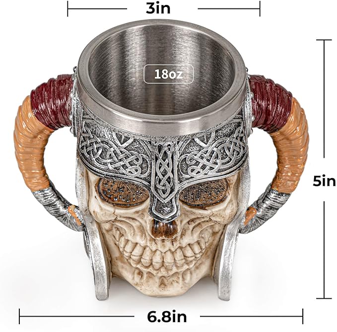 Viking Design Stainless Steel Interior Cup