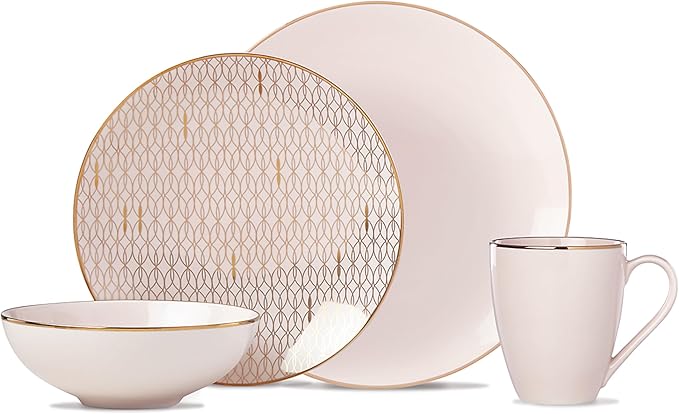 Lenox Trianna Blush 4-Piece Place Setting, 5.50 LB, Pink