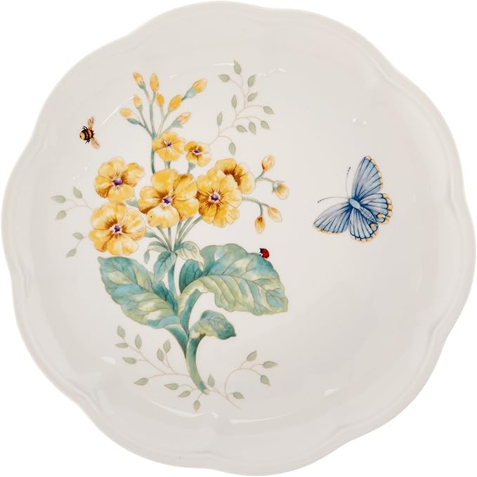 Lenox 6342794 Lenox Butterfly Meadow 18-Piece Dinnerware Set White