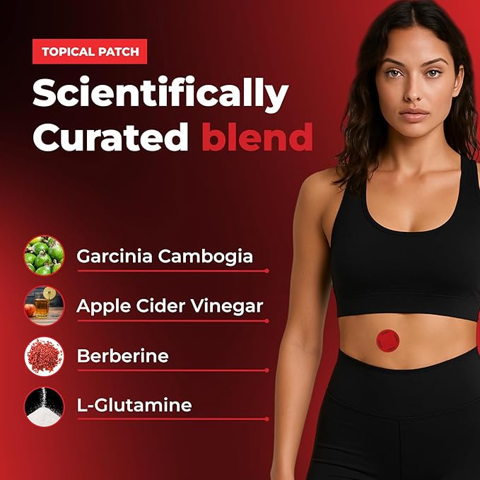 VIORY GLP-1 Patches for Women & Men | GLP1 Patch with Berberine, L-Glutamine, Garcinia Cambogia, Resveratrol | 60 Days Supply