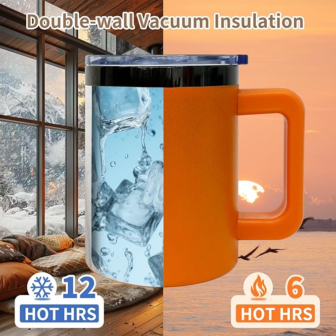 10 oz Tumbler with Handle and Straw Stainless Steel Insulated Coffee Mug for Laser Graving Powder Coated Cup with Black Plated(Mix,12 pack)