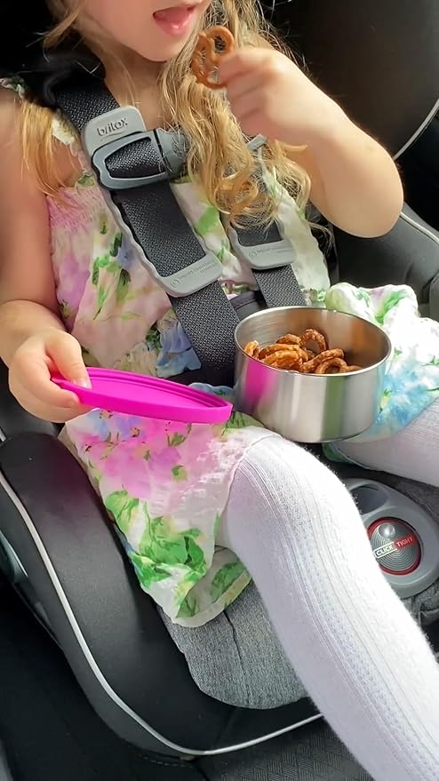 TAVVA 2 X 12 oz Containers with Lids - Leakproof w/Silicone Lids - BPA Free - Dishwasher & Freezer Safe - Portable & Reusable - Stainless Steel Snack Containers 12oz