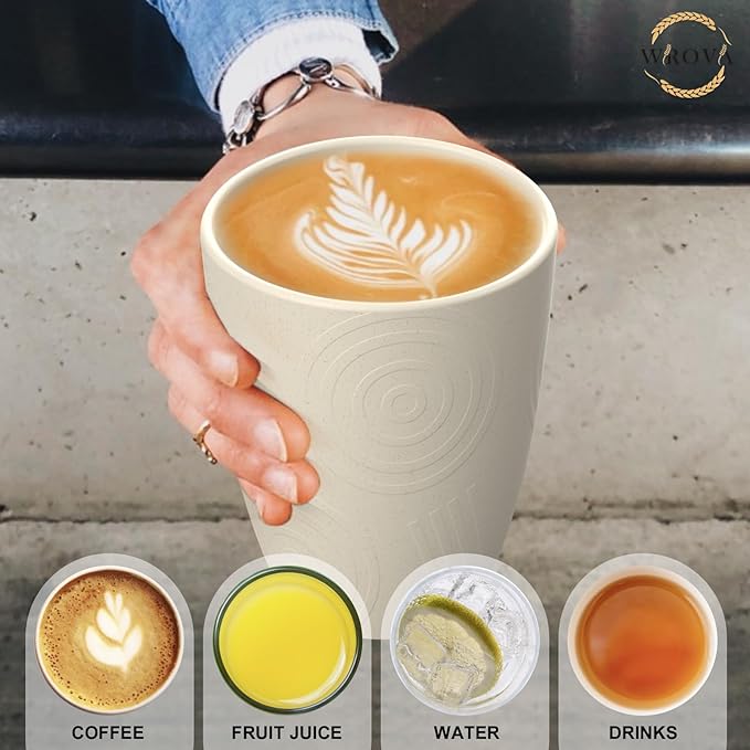 Wheat Straw Cups 8 PCS Good Alternative to Plastic Reusable Cups 12 oz Unbreakable Drinking Cup Reusable Dishwasher Safe Water Plastic Glasses Colorful