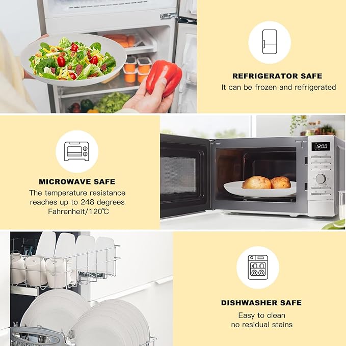 Premium Wheat Straw Dinnerware Sets for 4, Microwave Safe Plates and Bowls Sets 16-Piece,Unbreakable and Lightweight Dinner Plates for Kitchen,Picnic and Party,Plates Set,Cups Set(White)