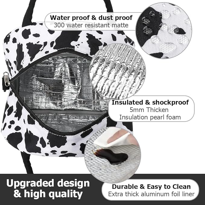 XQXA Lunch Bag Reusable Insulated Cooler Water Resistant Lunch Box Adult Tote Lunch Bag for Women/Men Work Picnic Beach or Travel