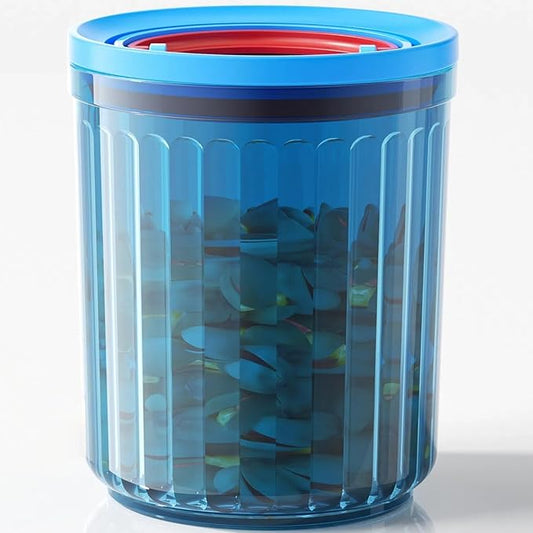 Plastic Small Airtight Food Storage Container with Lids BPA Free Sugar Tea Ground Coffee Canisters for Beans Nut Spice Snack Stackable Dishwasher Safe Patented Pull Snap Lock Sealed Design 24oz