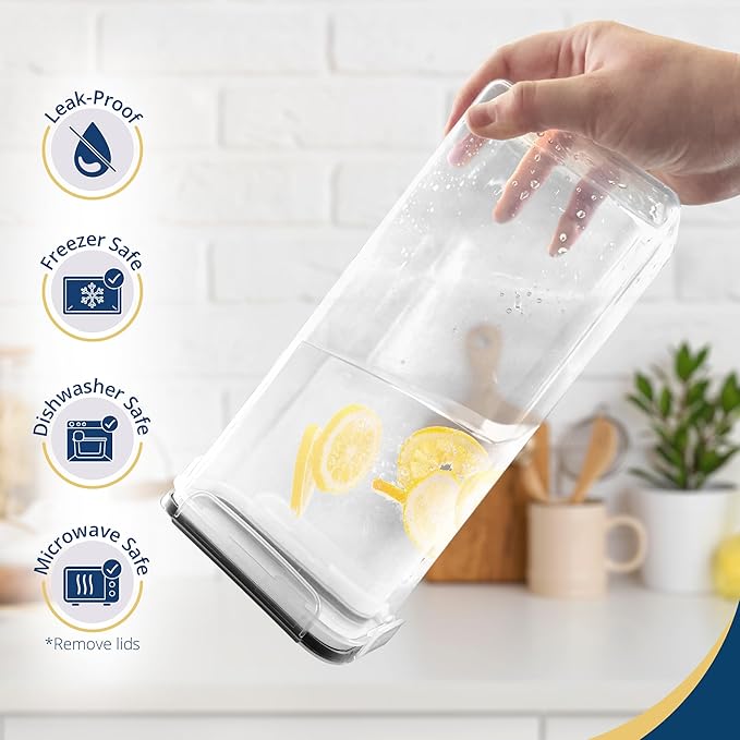 Reli. Airtight Food Storage Containers with Lids (11 Sets) | Kitchen Organizers and Storage Pantry Organizers | BPA Free Plastic Food Container XL Size Variety Pack w/ 2 Measuring Cups, 12 Labels, Pen