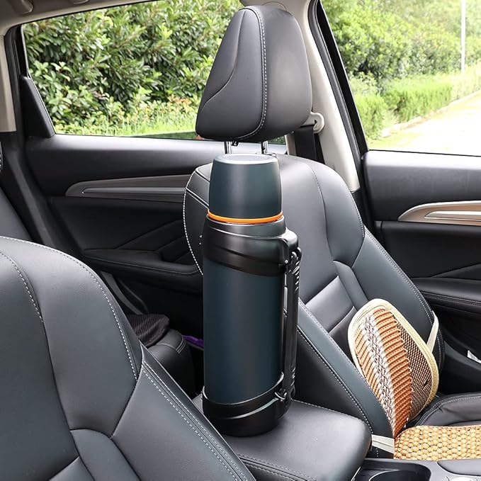 85oz Large Coffee Thermoses for Travel - Insulated Water Jug Classic Vacuum Bottle with Plastic Cup - Stainless Steel Thermos for Hiking Fishing