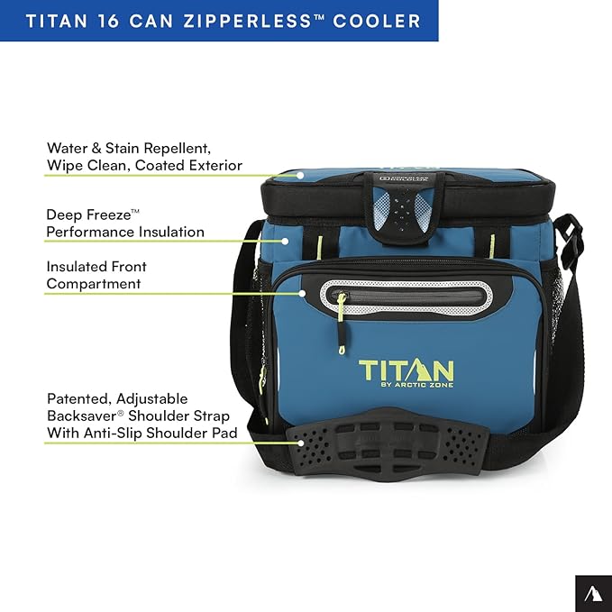 Titan by Arctic Zone Deep Freeze Cooler - Zipperless Hardbody Cooler - Deep Freeze Insulation, HardBody Liner, and SmartShelf