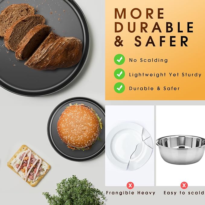 40-Piece Unbreakable Kids Dinnerware Set for Toddlers & Children, BPA-Free & Easy-Clean PP Plates and Bowls, Microwave & Dishwasher Safe, Complete Family Pack (Service for 8)