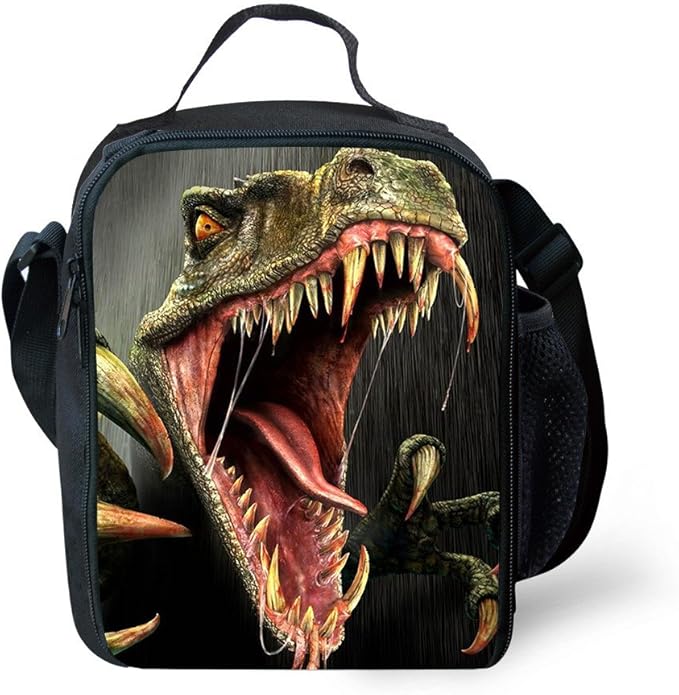 CARBEEN 3D Animal Dinosaur Cat Shark Husky and Dolphin Insulated Lunch Box Cooler Bag (DINOSAUR2)