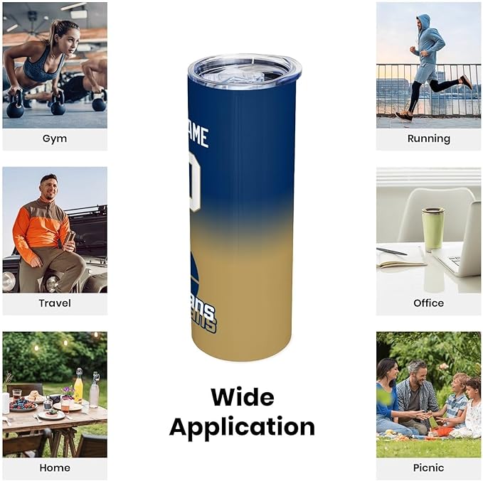 Custom Tumblers Stainless Steel Cup Personalized Basketball Insulation Travel Mug Add Your Name Number 20 oz Fans Gift for Men Women