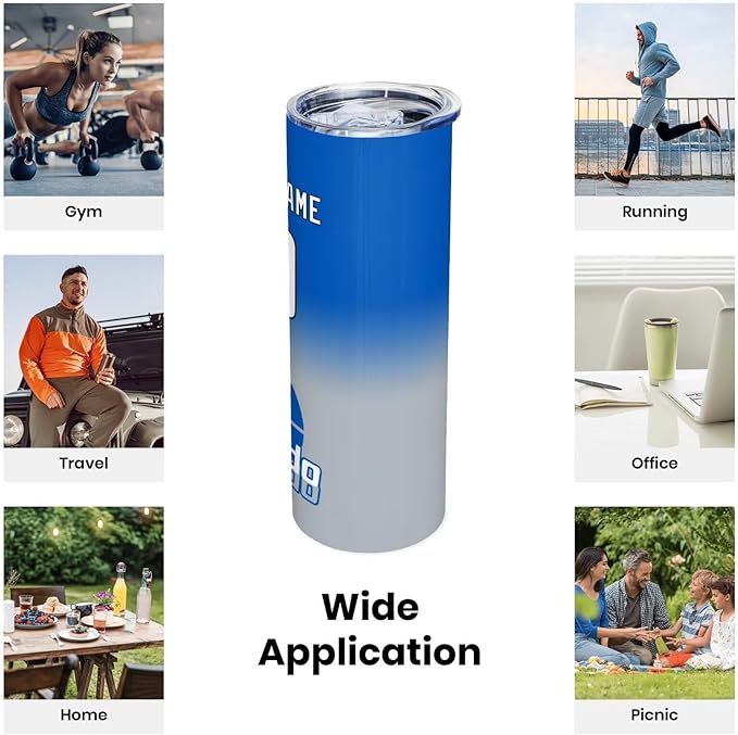 Custom Tumblers Stainless Steel Cup Personalized Basketball Insulation Travel Mug Add Your Name Number 20 oz Fans Gift for Men Women