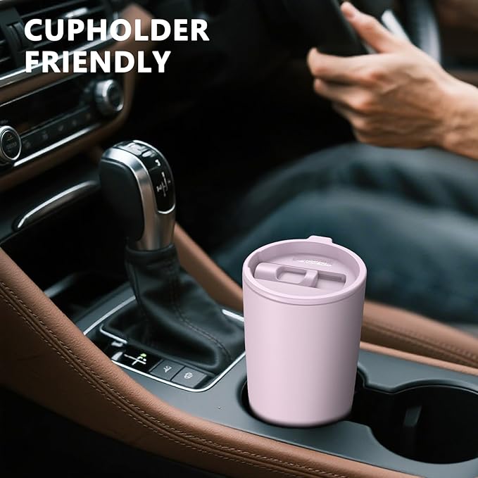 TILUCK 20 oz Tumbler with Leak-Proof Lid, Vacuum Insulated Stainless Steel Coffee Mug, Double-Walled Travel Tumbler for Hot and Cold Drinks(LightPurple, 20oz)