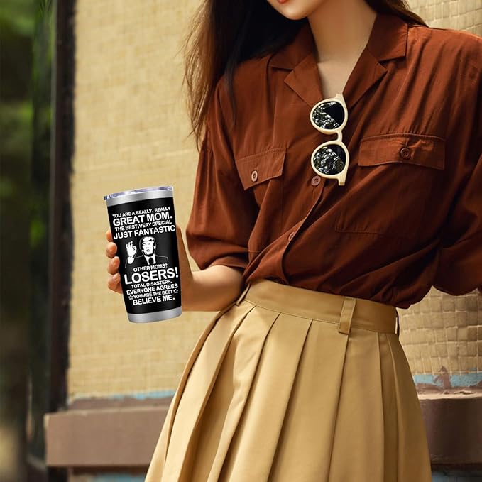 MFGNEH Gifts for Mom from Daughter,Son,Christmas Birthday Gifts for Mom,New Mama Gift,Grandma,Nana,Wife Women,Funny Mothers Day Mama Gift,20oz Black Stainless Steel Tumbler Mug