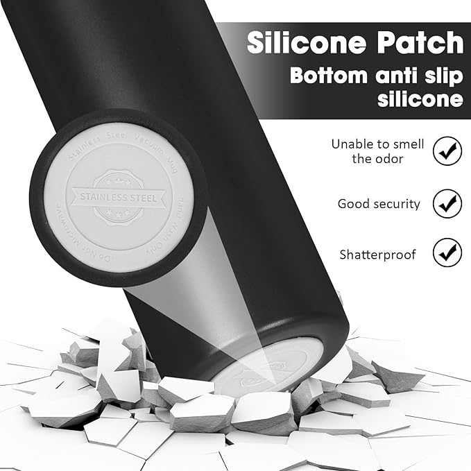 24 oz Insulated Water Bottle with Straw, Stainless Steel Double Wall Vacuum Thermos with Straw Lid Leak Proof, Wide Mouth Lid, Keep Cold and Hot