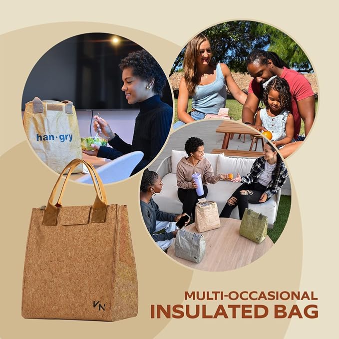 VonNova Women’s Insulated Lunch Bag with Premium 4mm Cooler Insulation, Cute Large 7L Lunch Tote for Office, Durable Small Lunch Box for Women, Stylish Lunchbox for Adults, Teens, Nurses, Teachers