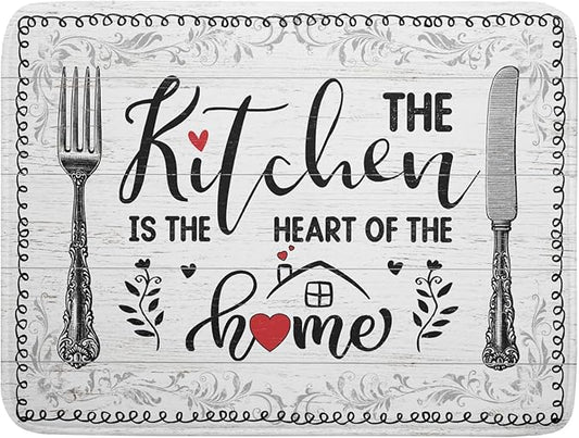 White Kitchen Dish Drying Mat 18x24 Inch Knife Fork Dish Drainer Rack Mats Microfiber Absorbent Protector for Kitchen Countertop Decor